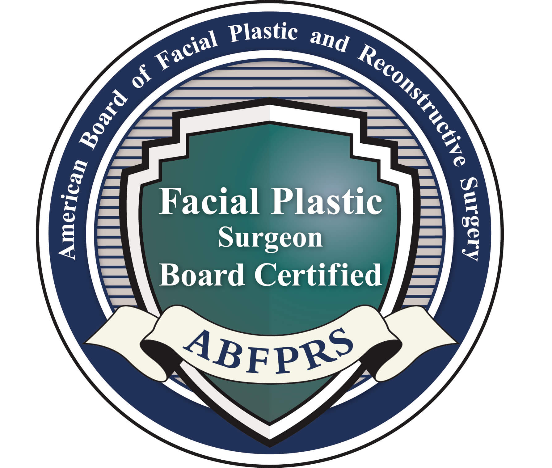 logo for the American Board of Facial Plastic and Reconstructive Surgery.